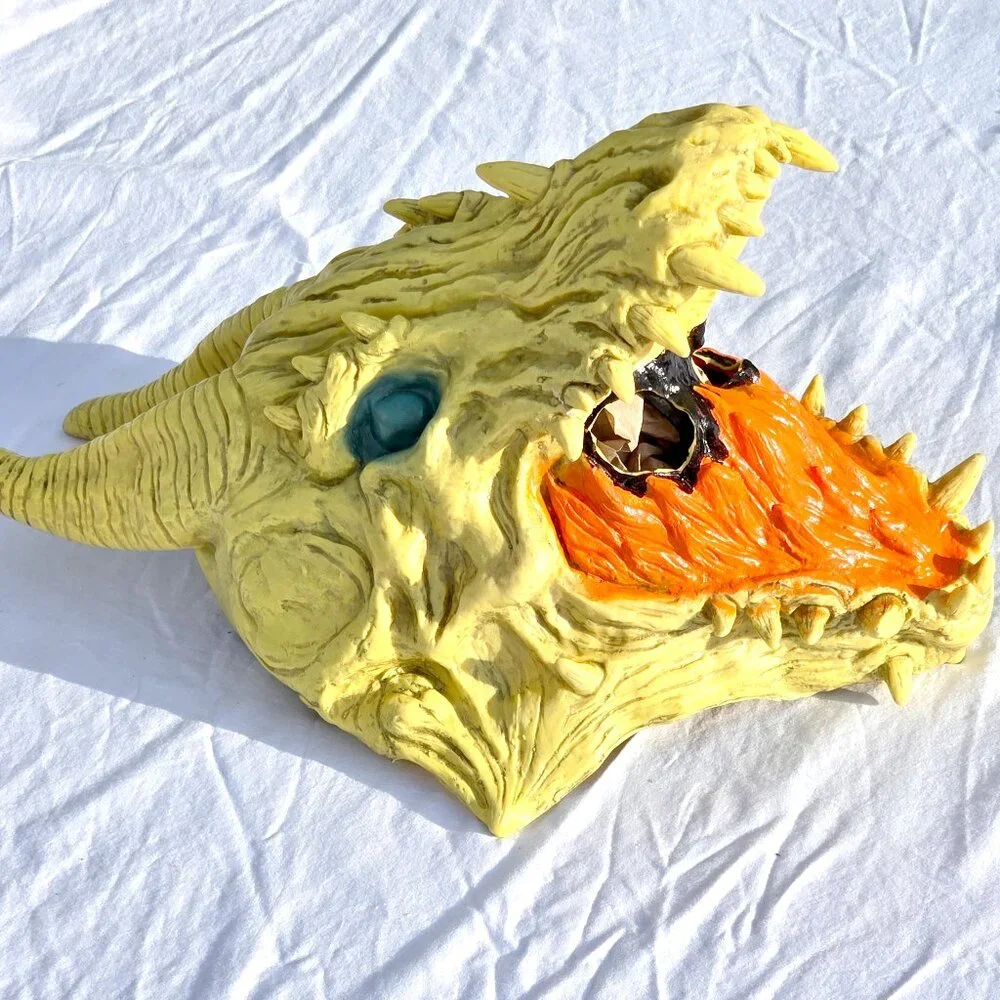 BONE DRAGON Rubber Latex Ancient Mask Cosplay Halloween Costume Fantasy Seasons
